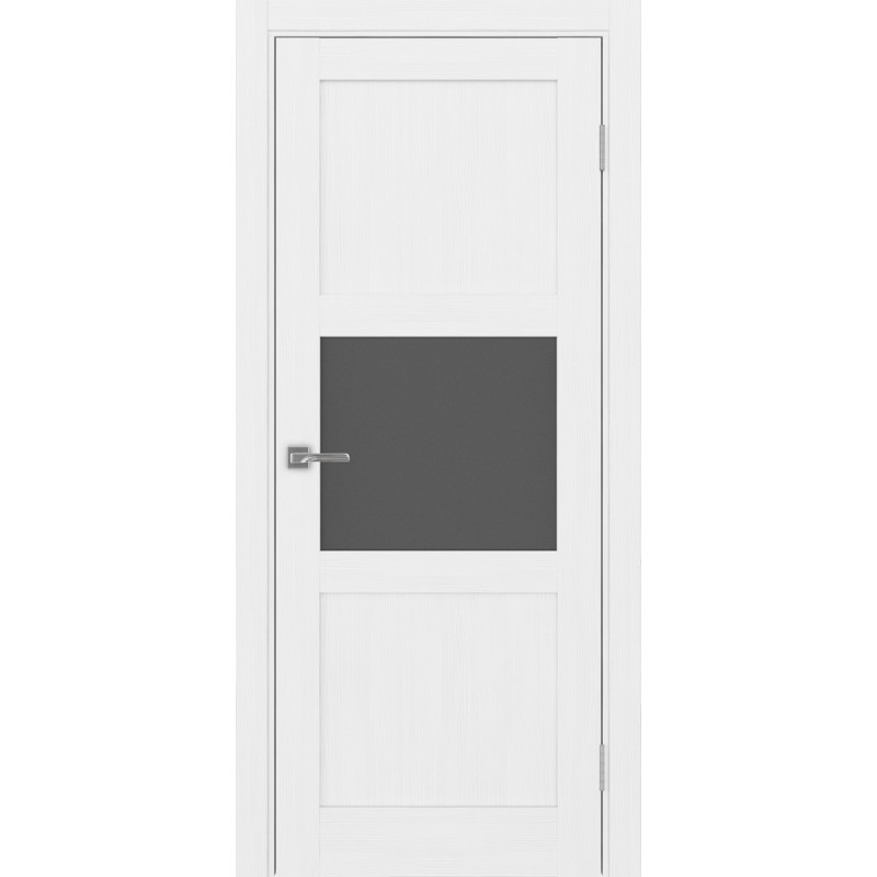 Межкомнатная дверь Турин 530.121, цвет белый лёд, заполнение Графит матовое, размер 200*80 см.
