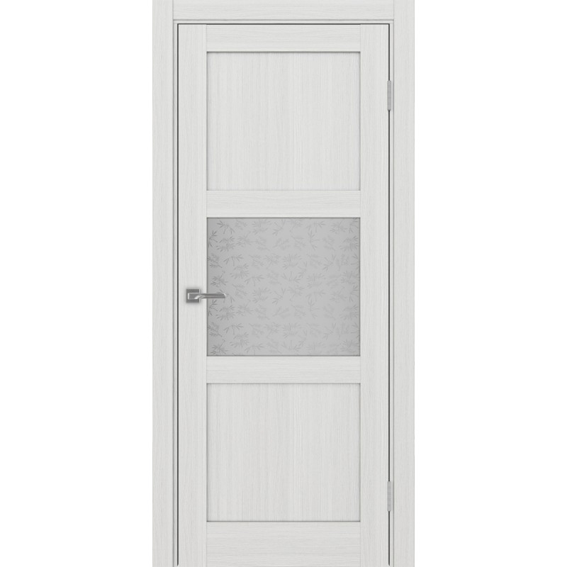 Межкомнатная дверь Турин 530.121, цвет ясень серебристый, заполнение Дали бесцветное, размер 200*80 см.