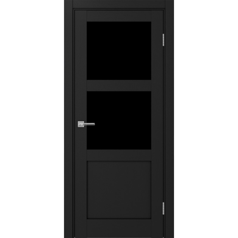 Межкомнатная дверь Турин 530.221, цвет Антрацит стекло LACчерный, размер 80*200 см.