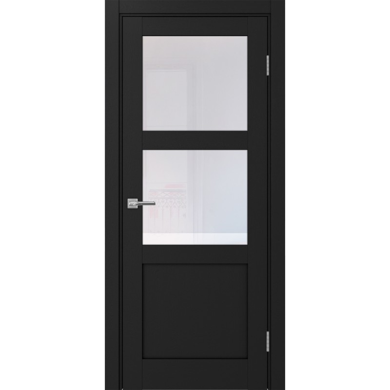 Межкомнатная дверь Турин 530.221, цвет Антрацит стекло Прозрачное, размер 80*200 см.