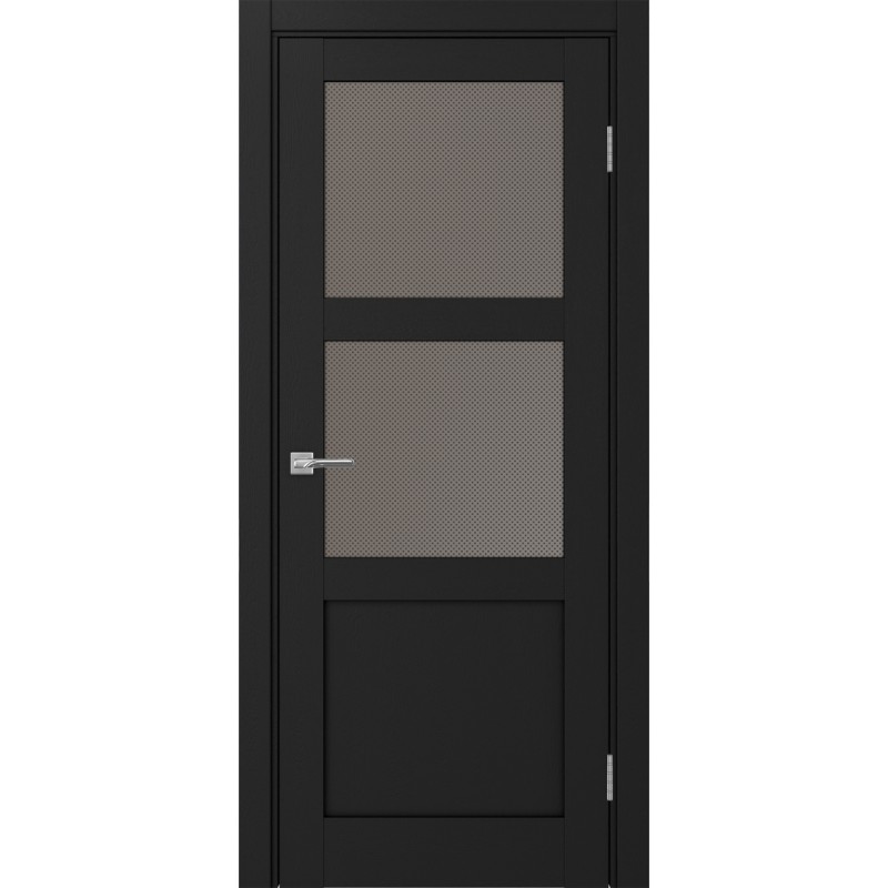 Межкомнатная дверь Турин 530.221, цвет Антрацит стекло Пунта бронзовое, размер 80*200 см.