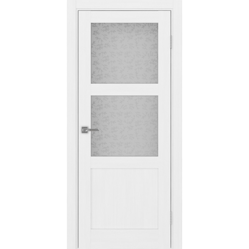 Межкомнатная дверь Турин 530.221, цвет белый лёд, заполнение Дали бесцветное, размер 200*30 см.