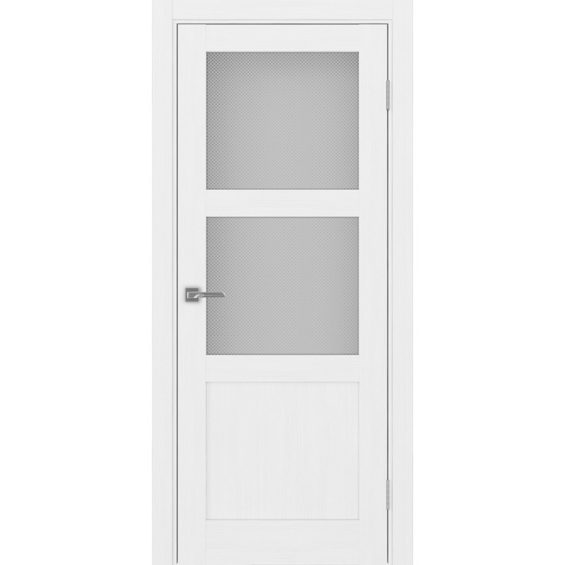 Межкомнатная дверь Турин 530.221, цвет белый лёд, заполнение Пунта бесцветное, размер 200*30 см.