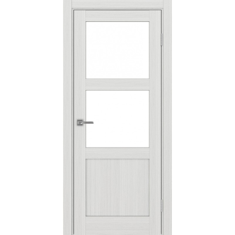 Межкомнатная дверь Турин 530.221, цвет ясень серебристый, заполнение LACбелый, размер 200*80 см.