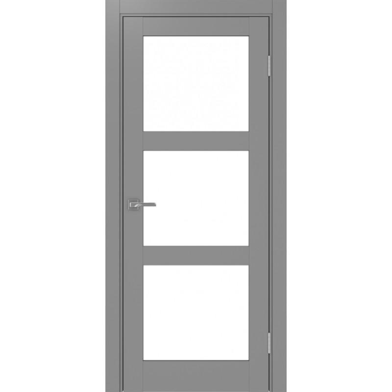 Межкомнатная дверь Турин 530.222, цвет серый, заполнение LACбелый, размер 200*80 см.