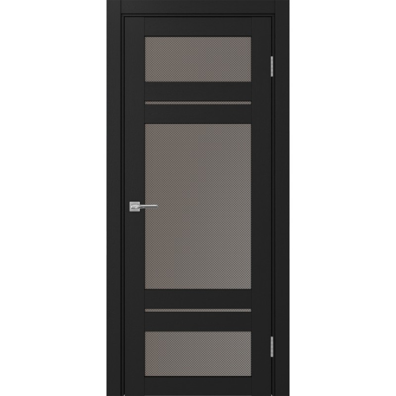 Межкомнатная дверь Турин 532.22222, цвет Антрацит стекло Пунта бронзовое, размер 80*200 см.