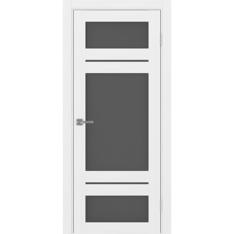 Межкомнатная дверь Турин 532.22222, цвет белый лёд, заполнение Графит матовое, размер 200*80 см.