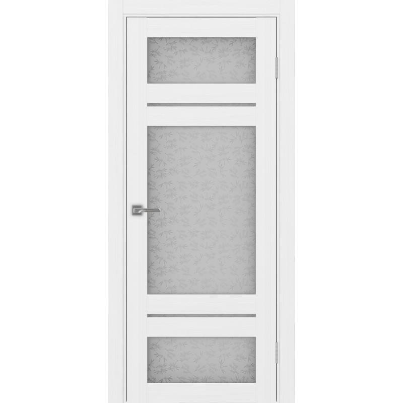 Межкомнатная дверь Турин 532.22222, цвет белый лёд, заполнение Дали бесцветное, размер 200*30 см.