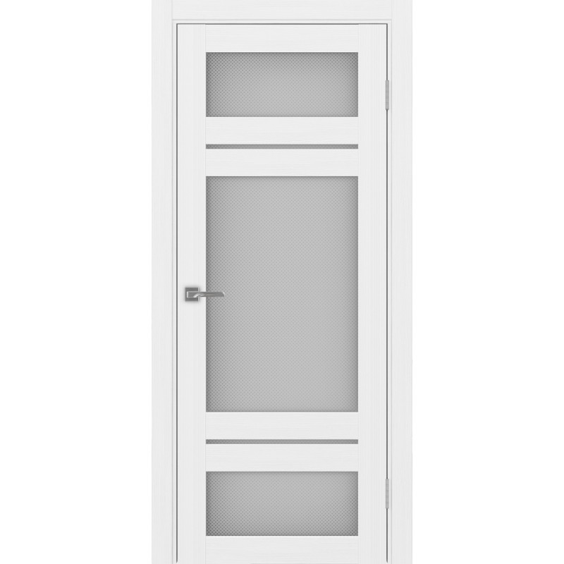 Межкомнатная дверь Турин 532.22222, цвет белый лёд, заполнение Пунта бесцветное, размер 200*30 см.