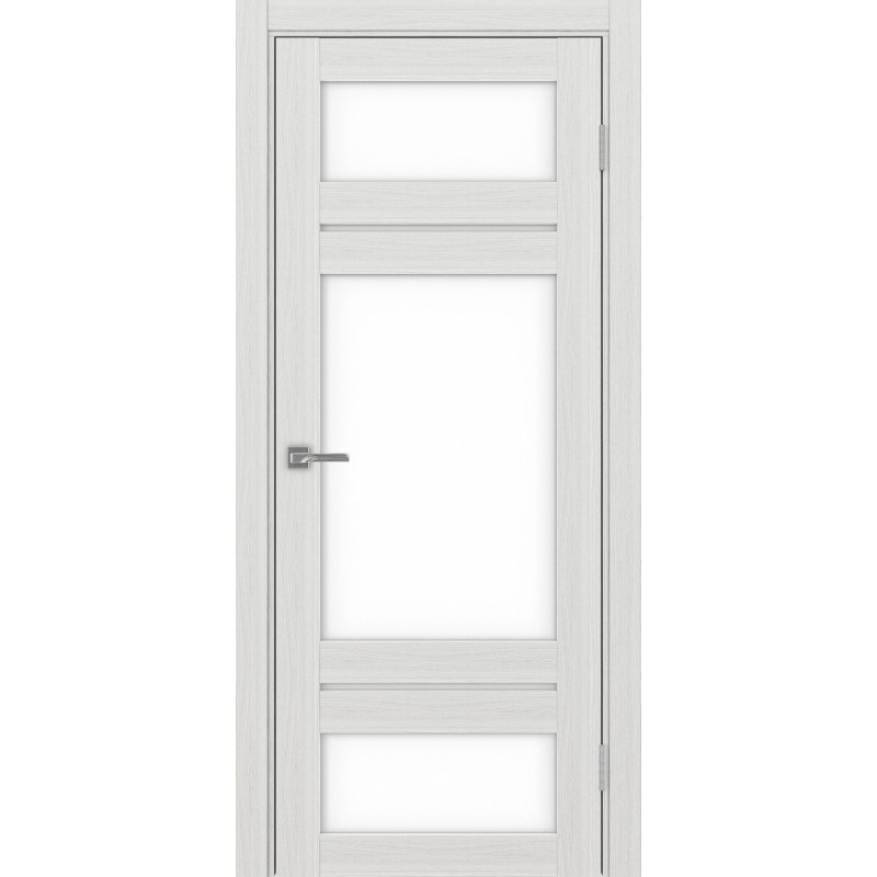 Межкомнатная дверь Турин 532.22222, цвет ясень серебристый, заполнение LACбелый, размер 200*80 см.