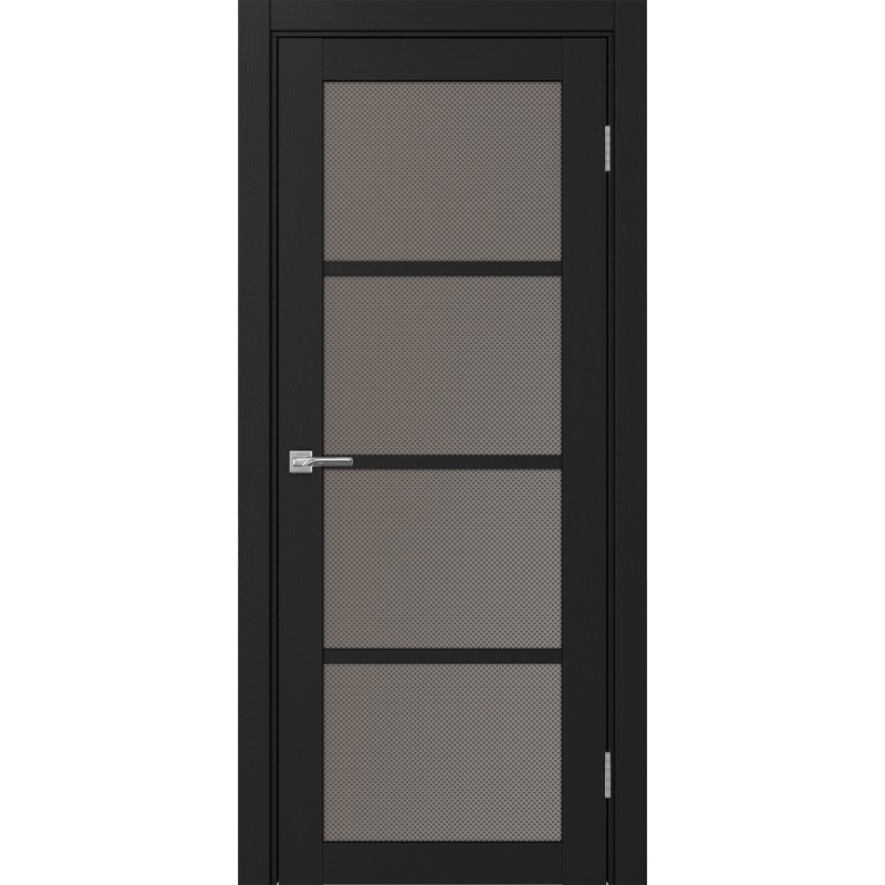 Межкомнатная дверь Турин 540.2222, цвет Антрацит стекло Пунта бронзовое, размер 80*200 см.