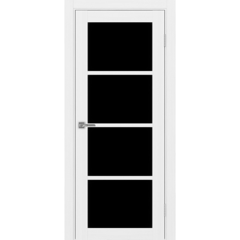 Межкомнатная дверь Турин 540.2222, цвет белый лёд, заполнение LACчерный, размер 200*80 см.