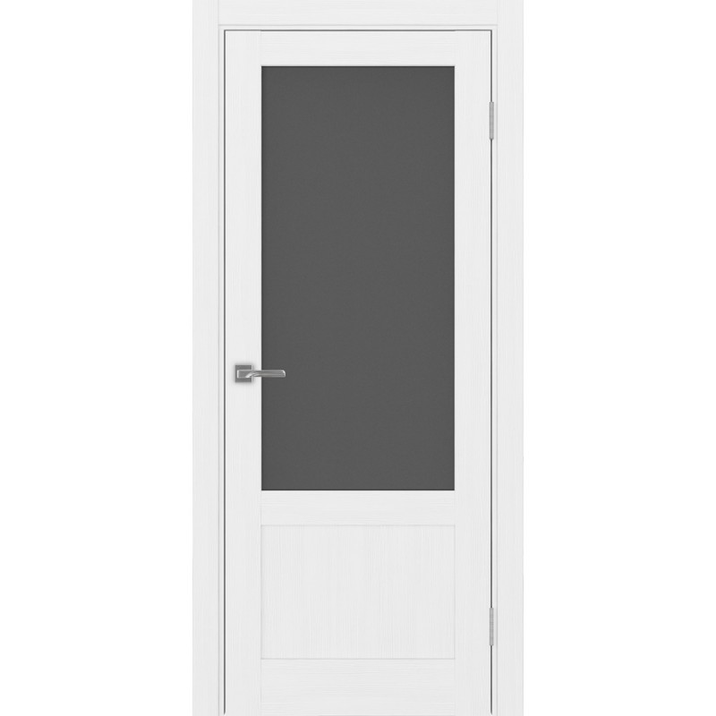 Межкомнатная дверь Турин 540ПФ.21, цвет белый лёд, заполнение Графит матовое, размер 200*80 см.