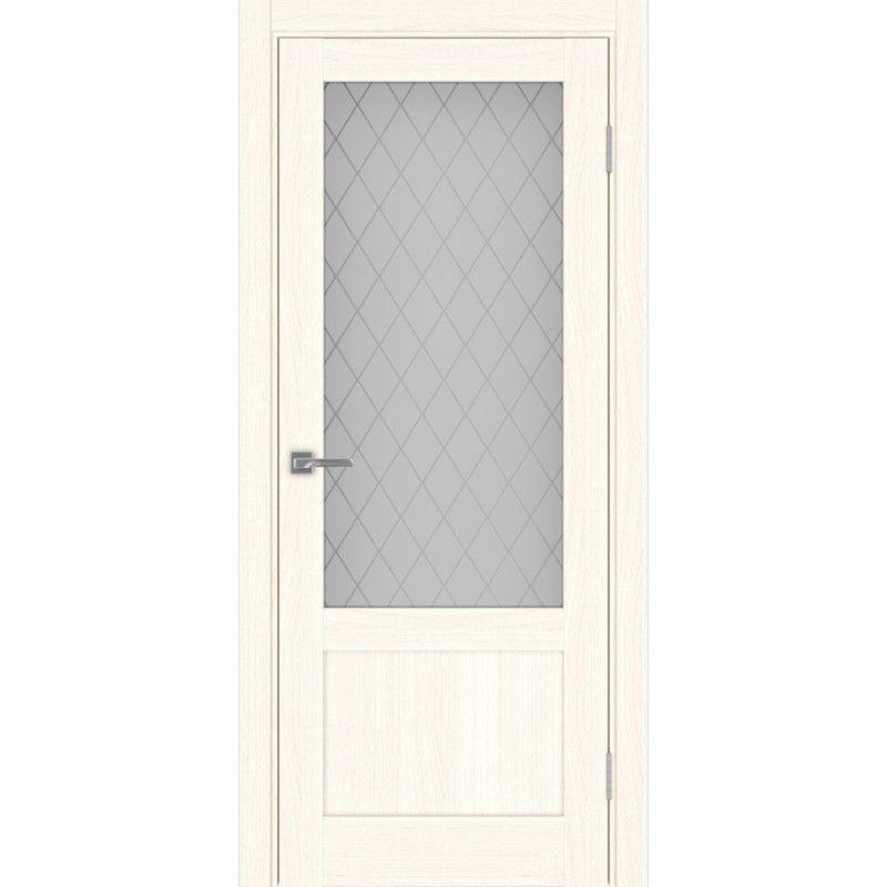 Межкомнатная дверь Турин 540ПФ.21, цвет ясень светлый, заполнение Кристалл бесцветное, размер 200*80 см.