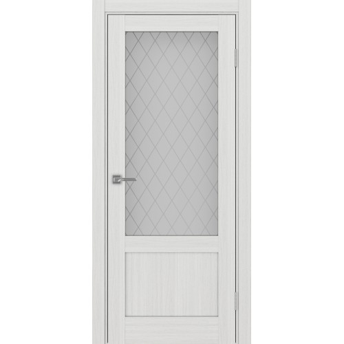 Турин 540ПФ.21, цвет Ясень серебристый стекло Кристалл б.цв размер 80*200 см.