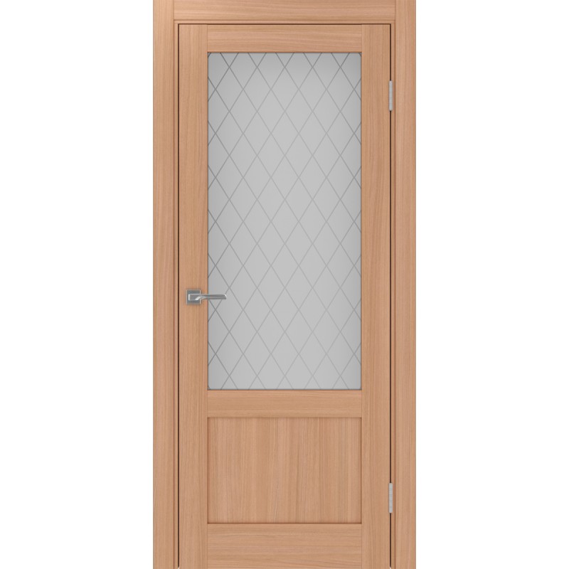 Межкомнатная дверь Турин 540ПФ.21, цвет ясень тёмный, заполнение Кристалл бесцветное, размер 200*80 см.