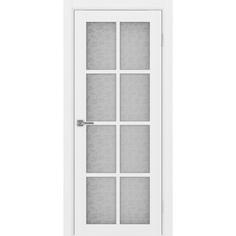 Межкомнатная дверь Турин 541.2222, цвет белый лёд, заполнение Дали бесцветное, размер 200*60 см.