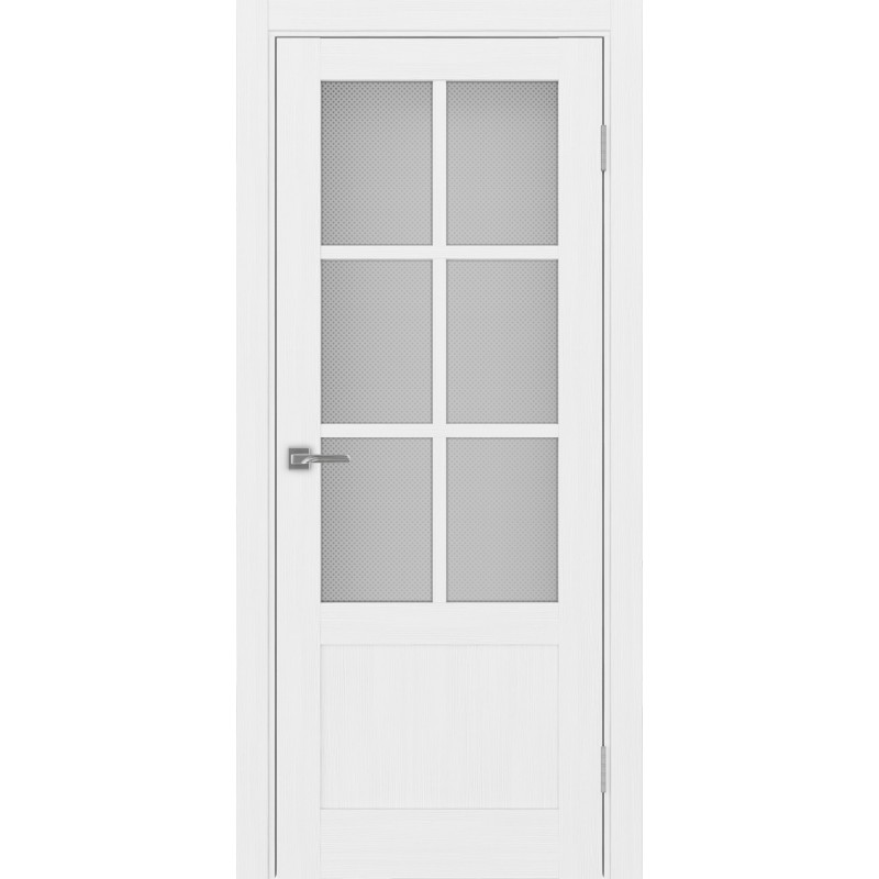 Межкомнатная дверь Турин 541ПФ.2221, цвет белый лёд, заполнение Пунта бесцветное, размер 200*60 см.