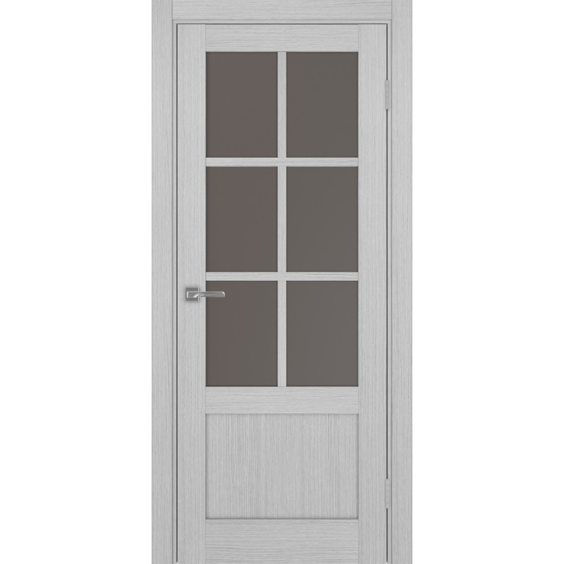 Межкомнатная дверь Турин 541ПФ.2221, цвет дуб серый FL, заполнение Бронза матовое, размер 200*80 см.