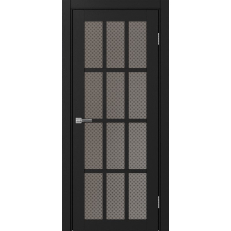 Межкомнатная дверь Турин 542.2222, цвет Антрацит стекло Пунта бронзовое, размер 80*200 см.