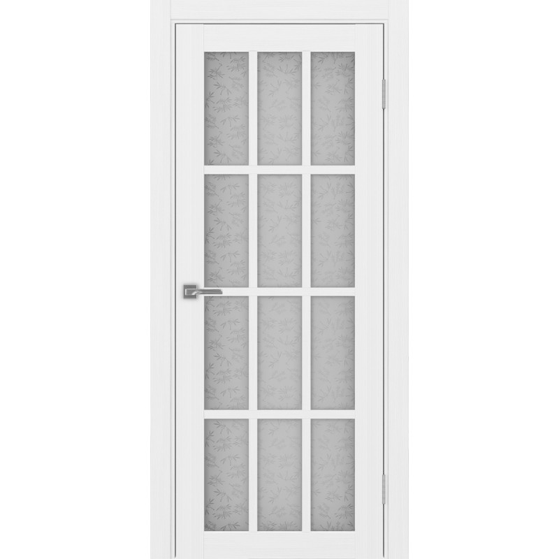 Межкомнатная дверь Турин 542.2222, цвет белый лёд, заполнение Дали бесцветное, размер 200*60 см.