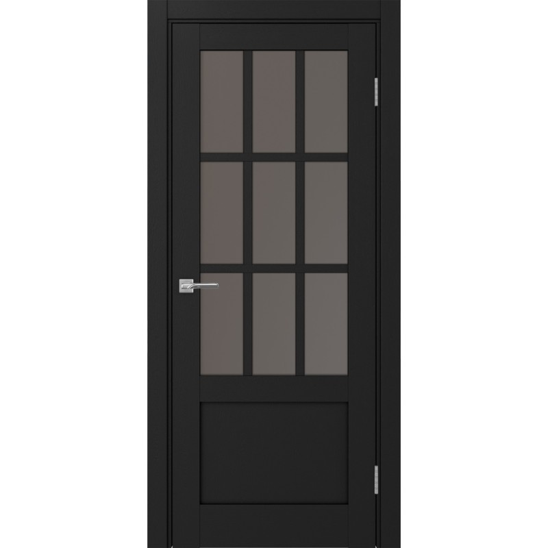 Межкомнатная дверь Турин 542ПФ.2221, цвет Антрацит стекло Бронза матовое, размер 80*200 см.