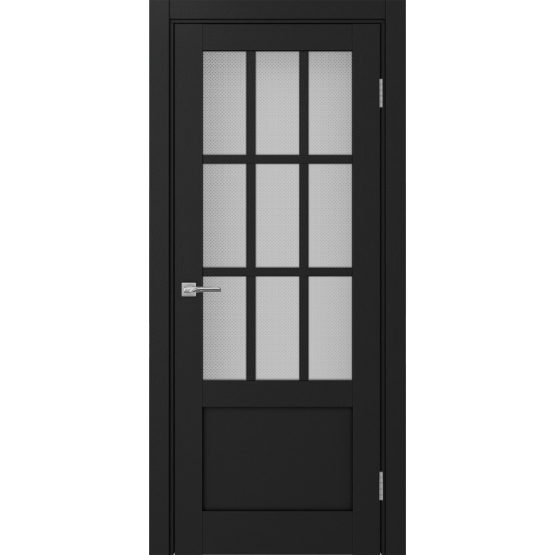 Межкомнатная дверь Турин 542ПФ.2221, цвет Антрацит стекло Пунта бесцветное, размер 80*200 см.