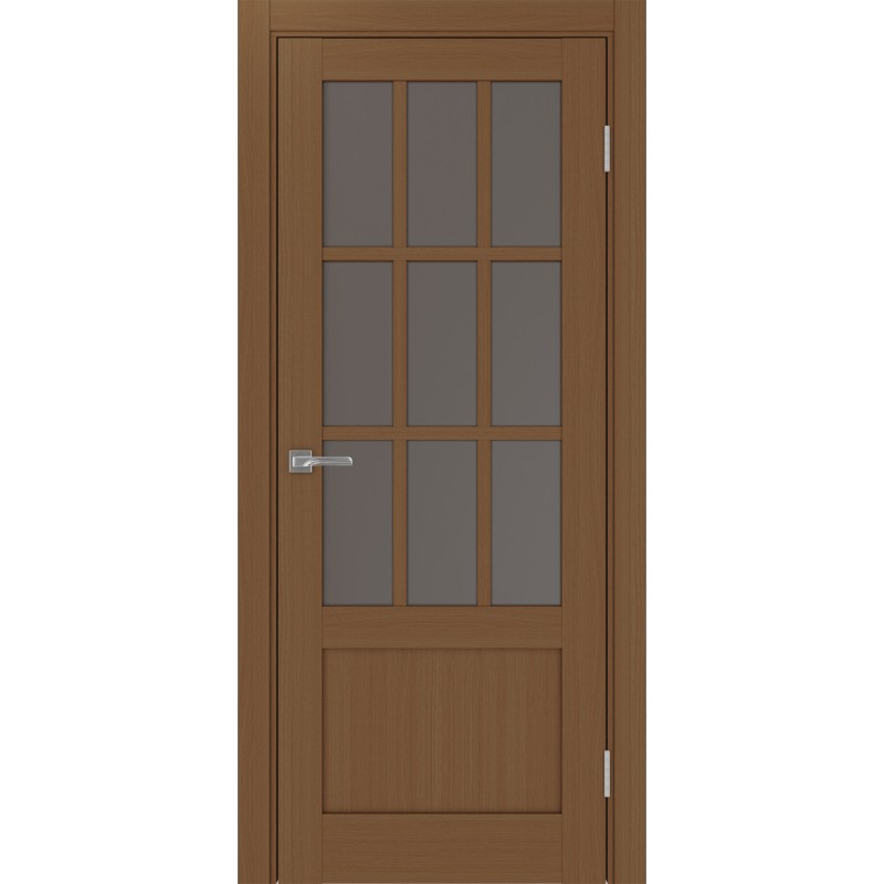 Межкомнатная дверь Турин 542ПФ.2221, цвет орех NL, заполнение Бронза матовое, размер 200*80 см.