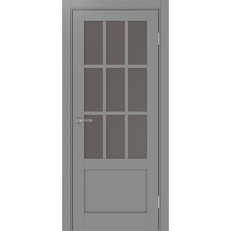 Межкомнатная дверь Турин 542ПФ.2221, цвет серый, заполнение Бронза матовое, размер 200*80 см.
