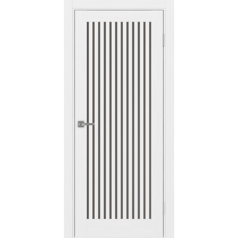 Межкомнатная дверь Турин 543.2, цвет белый лёд, заполнение Бронза матовое, размер 200*80 см.