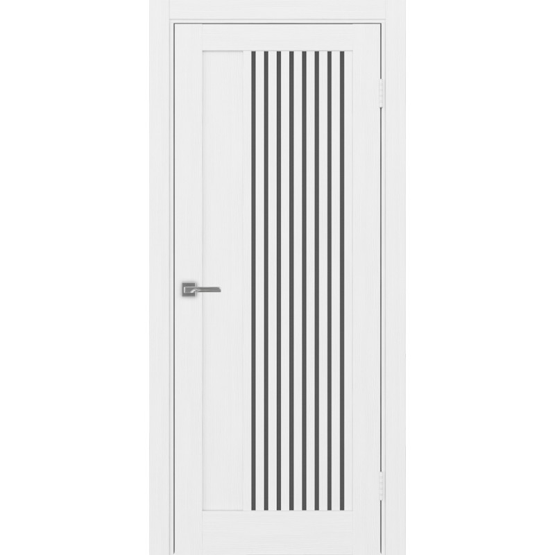 Межкомнатная дверь Турин 544.12, цвет белый лёд, заполнение Графит матовое, размер 200*80 см.