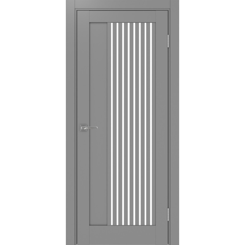 Межкомнатная дверь Турин 544.12, цвет серый, заполнение LACбелый, размер 200*80 см.