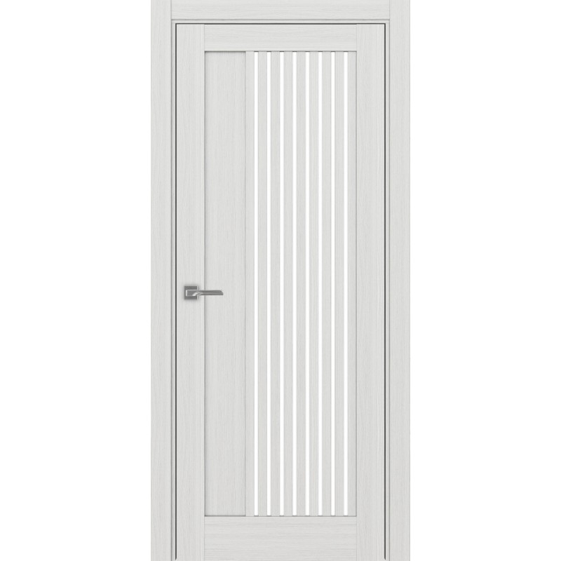 Межкомнатная дверь Турин 544.12, цвет ясень серебристый, заполнение LACбелый, размер 200*80 см.