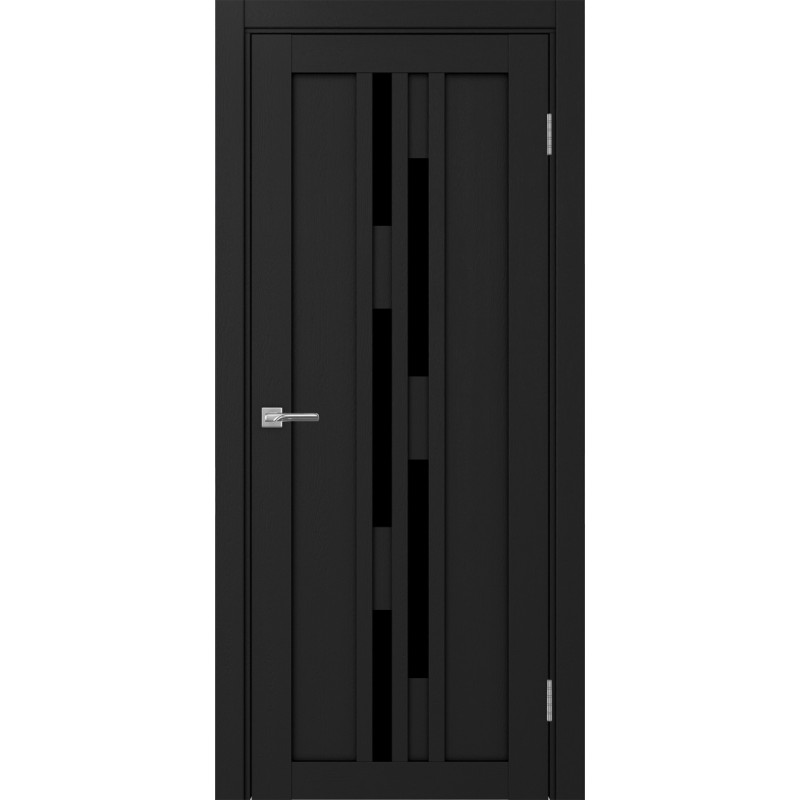 Межкомнатная дверь Турин 551.121, цвет Антрацит стекло LACчерный, размер 80*200 см.