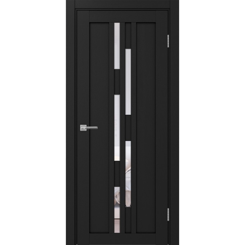 Межкомнатная дверь Турин 551.121, цвет Антрацит стекло Прозрачное, размер 80*200 см.