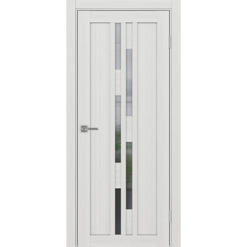 Межкомнатная дверь Турин 551.121, цвет ясень серебристый, заполнение Мору, размер 200*80 см.