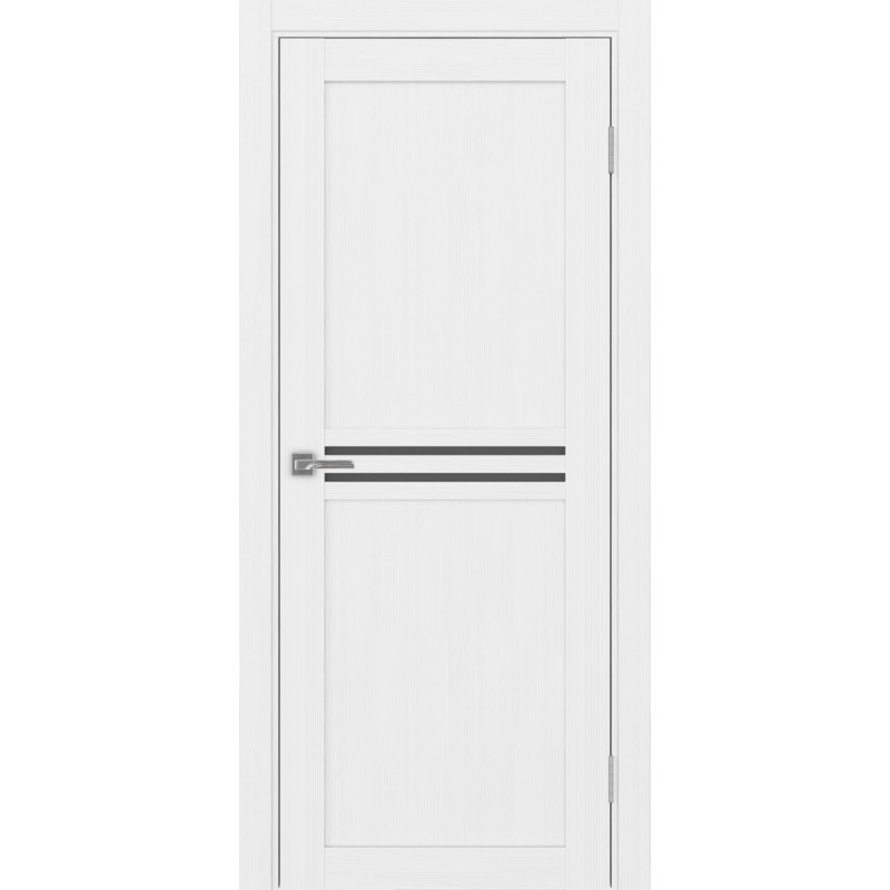 Межкомнатная дверь Турин 552.12, цвет белый лёд, заполнение Графит матовое, размер 200*80 см.