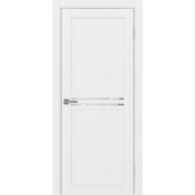 Межкомнатная дверь Турин 552.12, цвет белый лёд, заполнение Зеркало/Зеркало, размер 200*80 см.