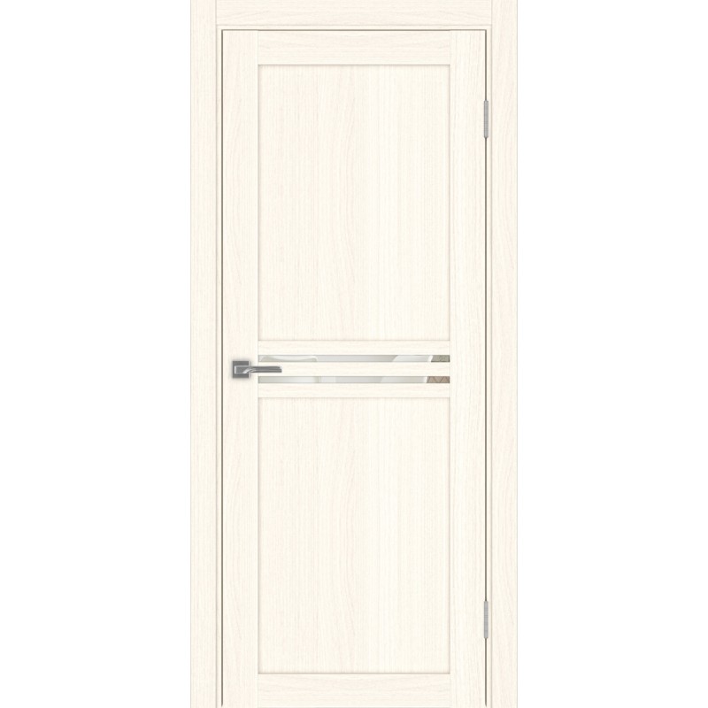 Межкомнатная дверь Турин 552.12, цвет ясень светлый, заполнение Зеркало/Зеркало, размер 200*80 см.