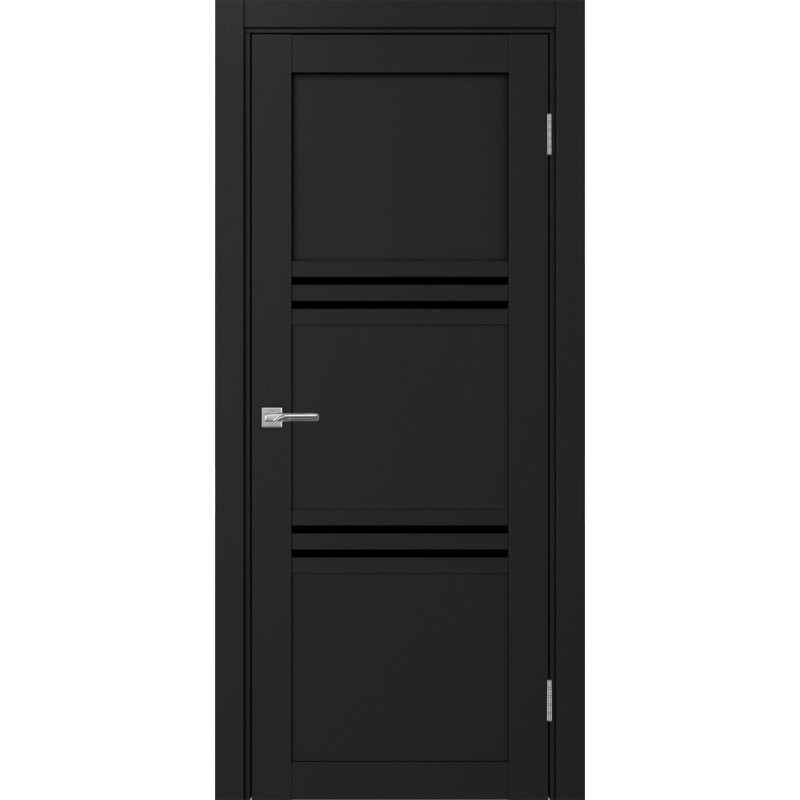 Межкомнатная дверь Турин 553.12, цвет Антрацит стекло LACчерный, размер 80*200 см.