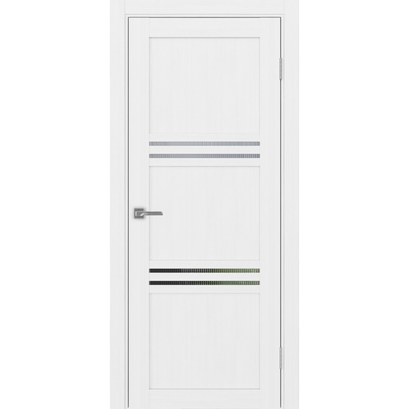 Межкомнатная дверь Турин 553.12, цвет белый лёд, заполнение Мору, размер 200*35 см.