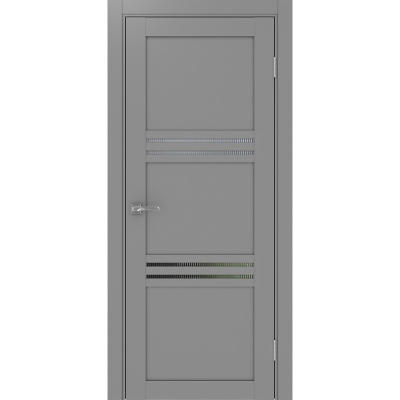 Межкомнатная дверь Турин 553.12, цвет серый, заполнение Мору, размер 200*80 см.