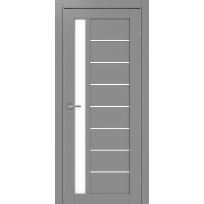 Межкомнатная дверь Турин 554.21, цвет серый, заполнение LACбелый, размер 200*80 см.