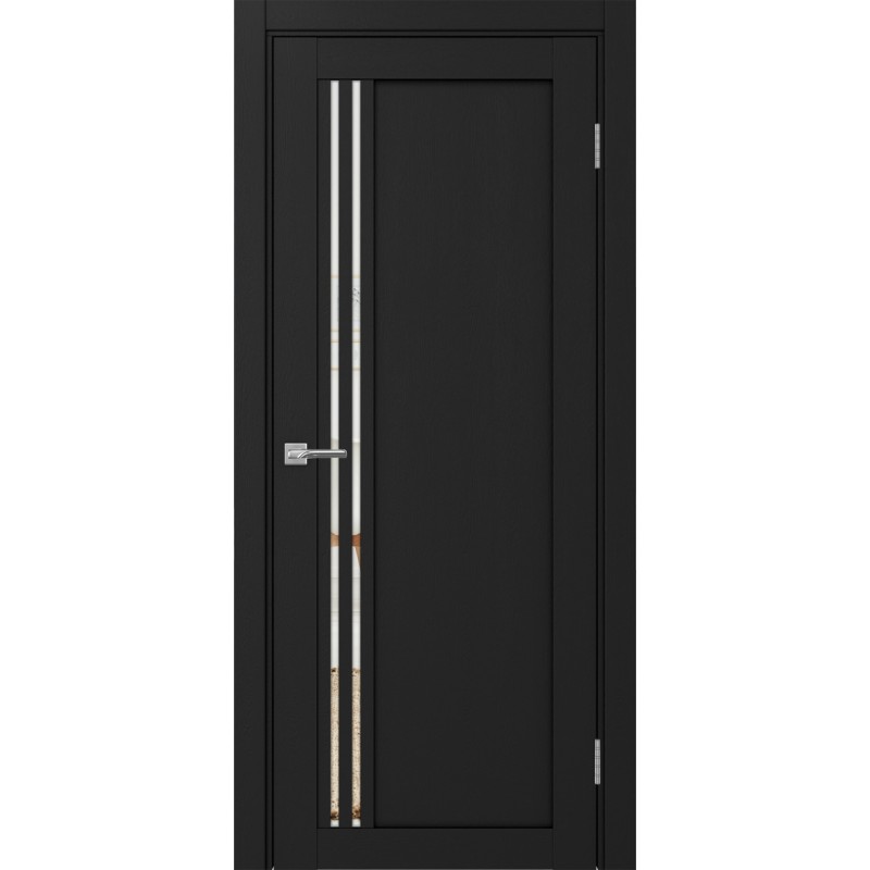 Межкомнатная дверь Турин 555.21, цвет Антрацит стекло Зеркало/Зеркало, размер 80*200 см.