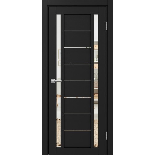 Турин 558.212, цвет Антрацит стекло Зеркало, размер 80*200 см.