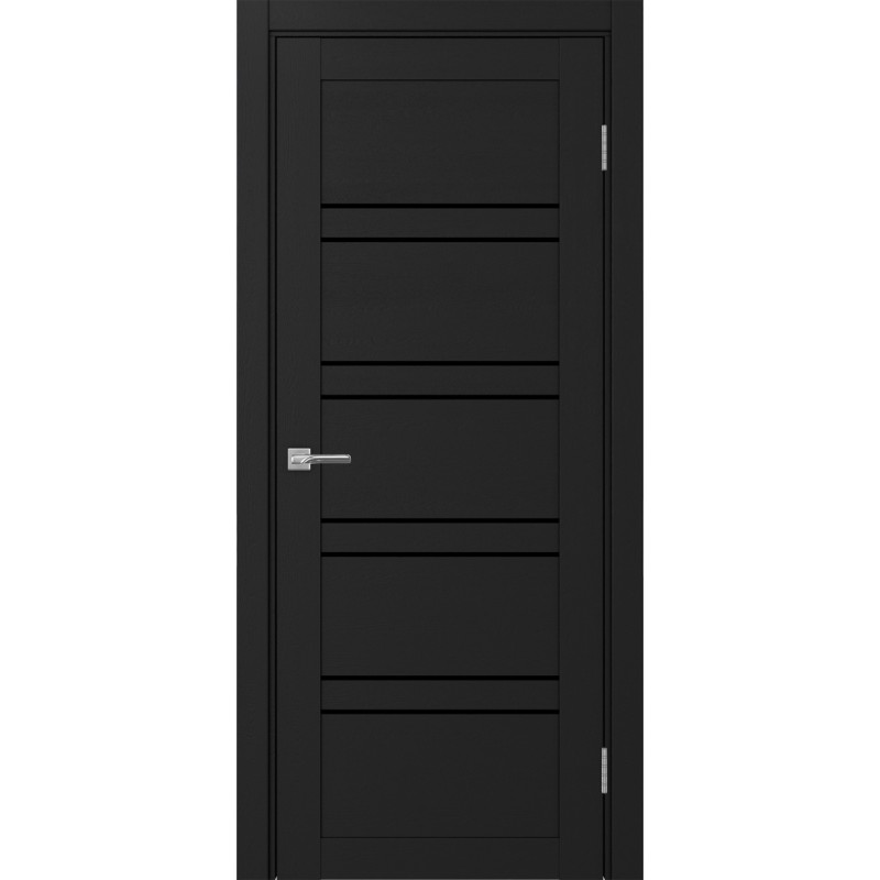 Межкомнатная дверь Турин 560.12, цвет Антрацит стекло LACчерный, размер 80*200 см.