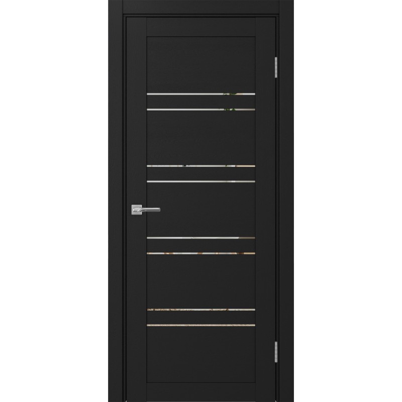 Межкомнатная дверь Турин 560.12, цвет Антрацит стекло Зеркало, размер 80*200 см.