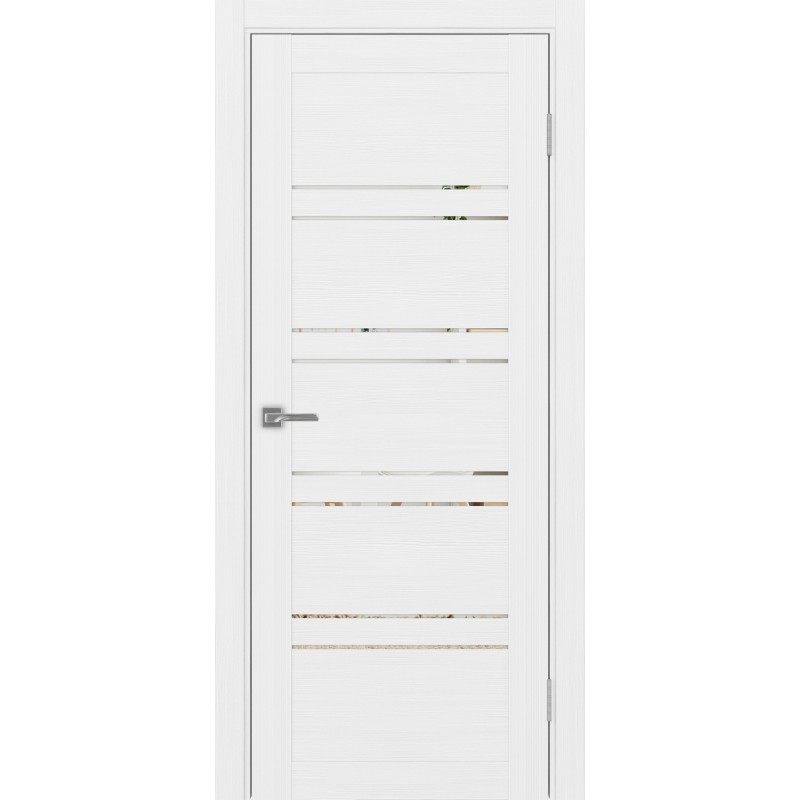 Межкомнатная дверь Турин 560.12, цвет белый лёд, заполнение Зеркало, размер 200*80 см.