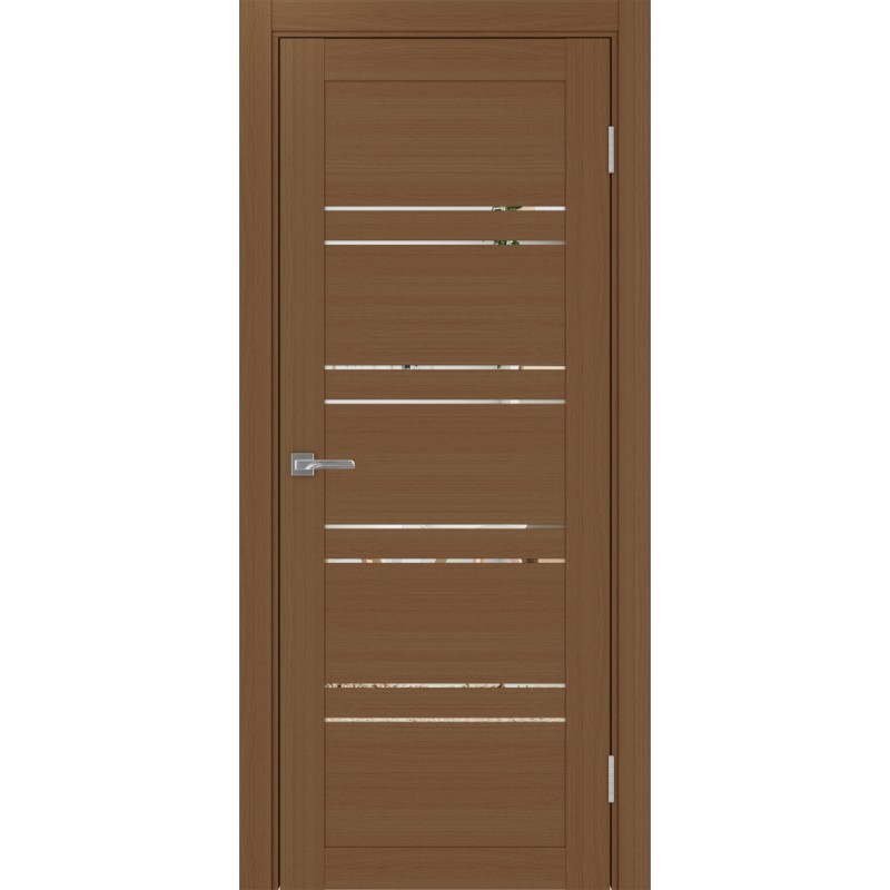 Межкомнатная дверь Турин 560.12, цвет орех NL, заполнение Зеркало, размер 200*80 см.