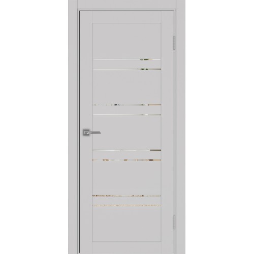 Турин 560.12, цвет пепельный, заполнение Зеркало, размер 200*80 см.